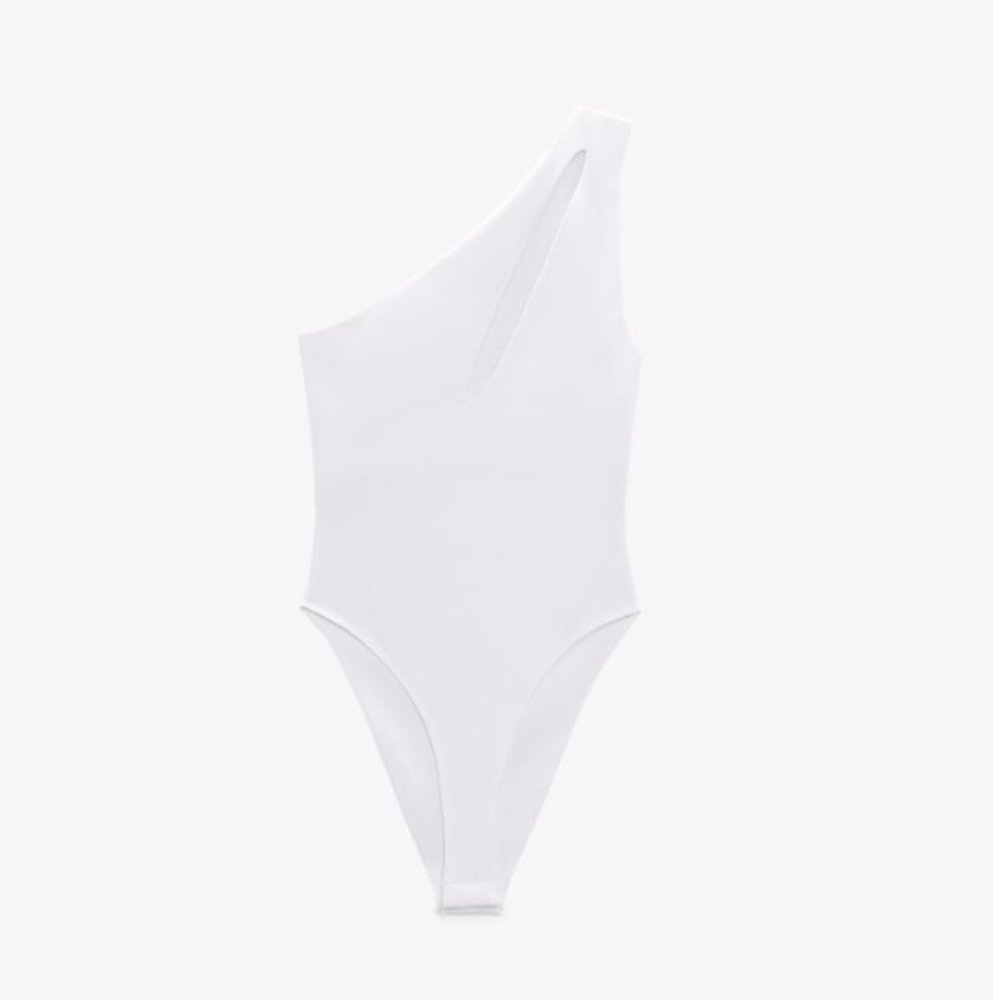 NWOT Zara Asymmetric Bodysuit